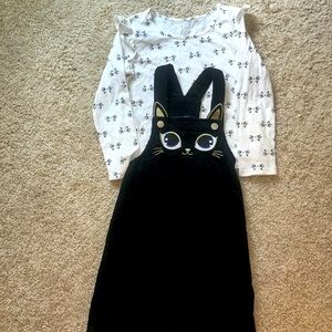 Toddler girl 2-piece Cat dress set size 4T